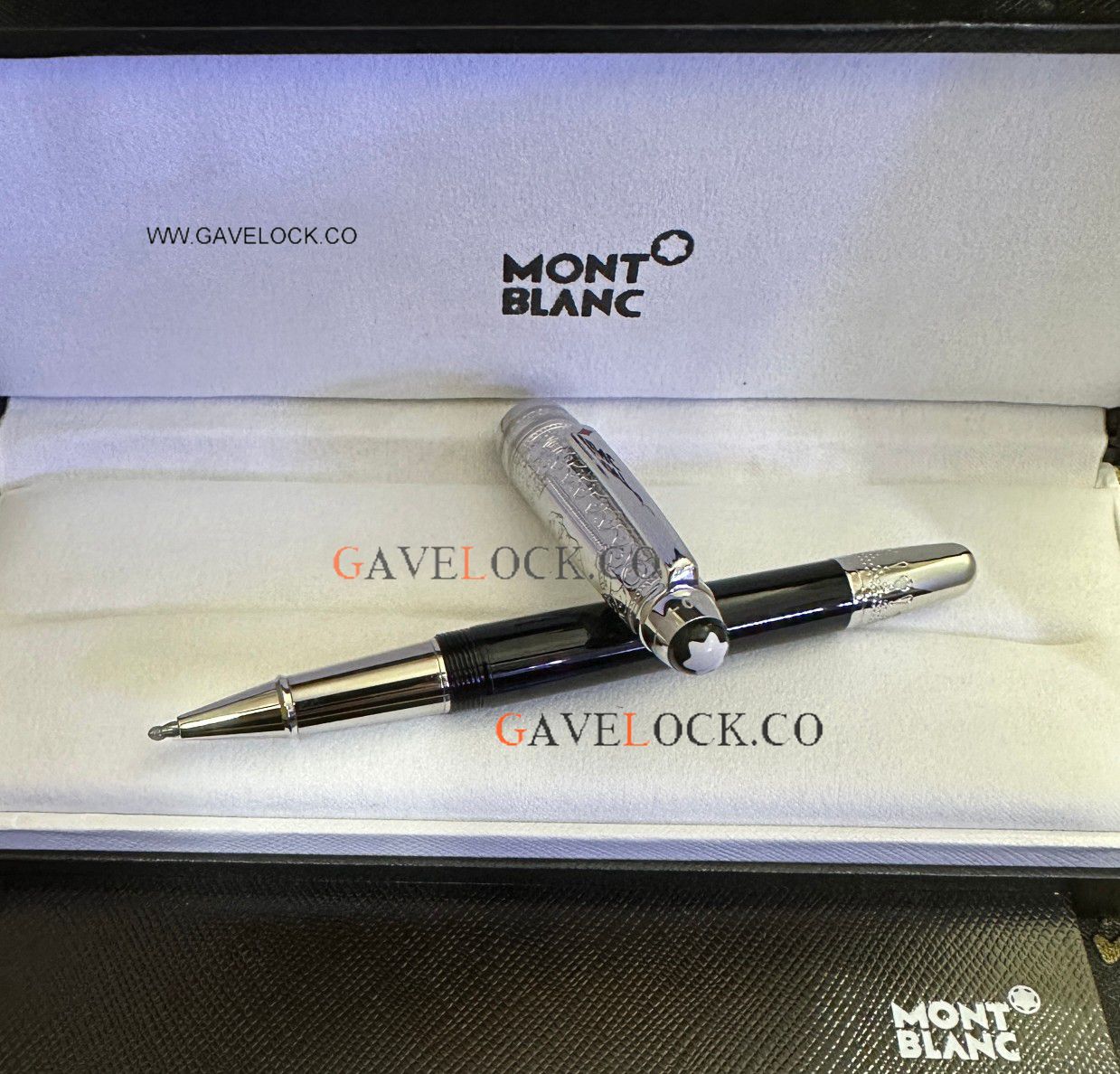 Replica Montblanc Around the World in 80 Days Doue Classique 145 Rollerball Silver Cap